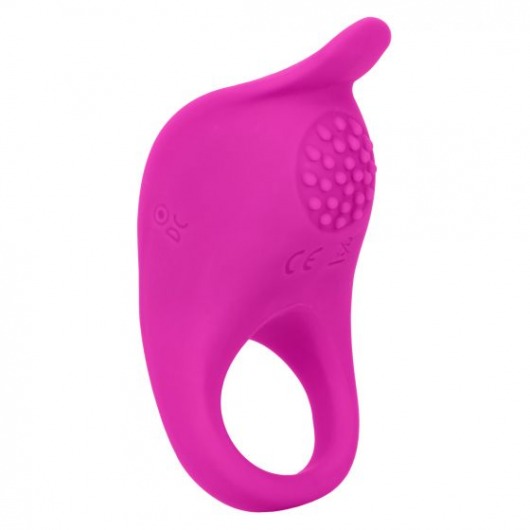 Ярко-розовое эрекционное виброкольцо Silicone Rechargeable Teasing Enhancer - California Exotic Novelties - в Мурманске купить с доставкой