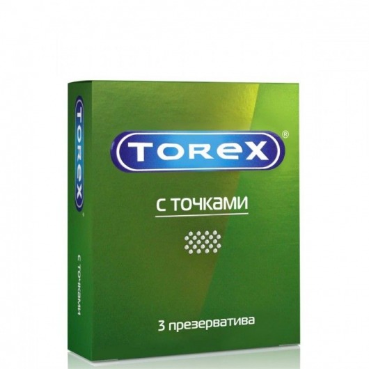 Текстурированные презервативы Torex  С точками  - 3 шт. - Torex - купить с доставкой в Мурманске