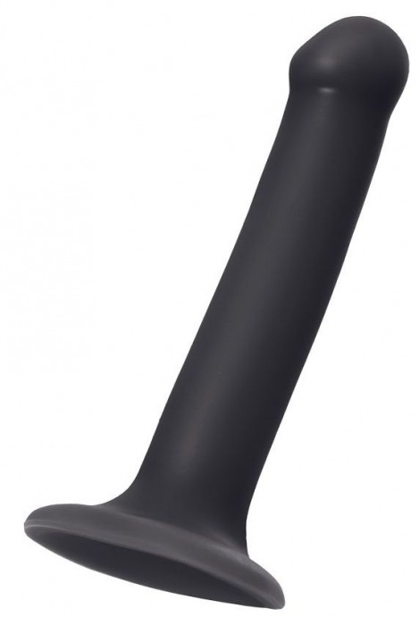 Черный фаллос на присоске Silicone Bendable Dildo M - 18 см. - Strap-on-me - купить с доставкой в Мурманске