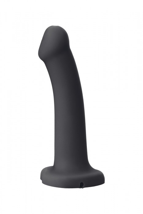 Черный фаллос с имитацией эякуляции Silicon Cum Dildo L - 19,6 см. - Strap-on-me - купить с доставкой в Мурманске