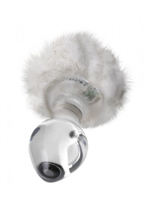 Стеклянная анальная втулка с хвостиком - 9,5 см. - Sexus - купить с доставкой в Мурманске