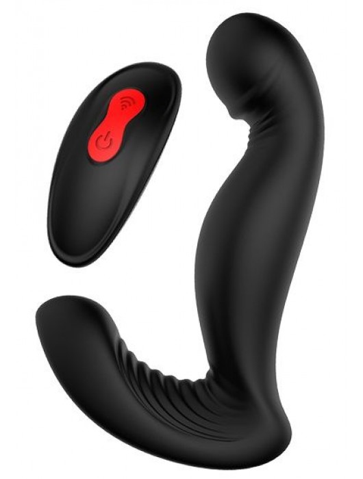 Черный вибромассажер простаты SWIRLING P-PLEASER - Dream Toys - в Мурманске купить с доставкой