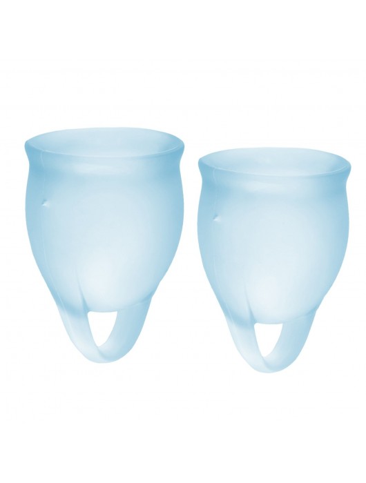 Набор голубых менструальных чаш Feel confident Menstrual Cup - Satisfyer - купить с доставкой в Мурманске