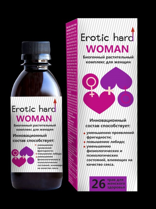 Женский биогенный концентрат для повышения либидо Erotic hard Woman - 250 мл. - Erotic Hard - купить с доставкой в Мурманске