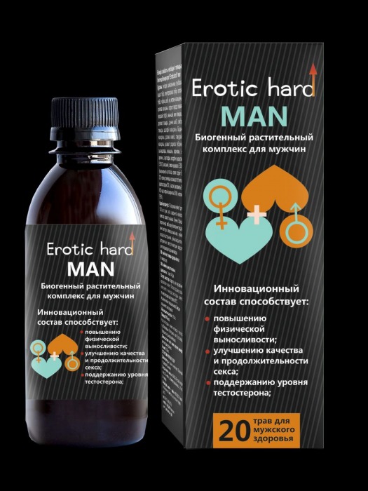 Мужской биогенный концентрат для усиления эрекции Erotic hard Man - 250 мл. - Erotic Hard - купить с доставкой в Мурманске