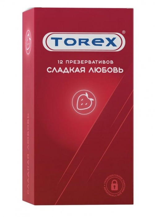 Презервативы Torex  Сладкая любовь  с ароматом клубники - 12 шт. - Torex - купить с доставкой в Мурманске