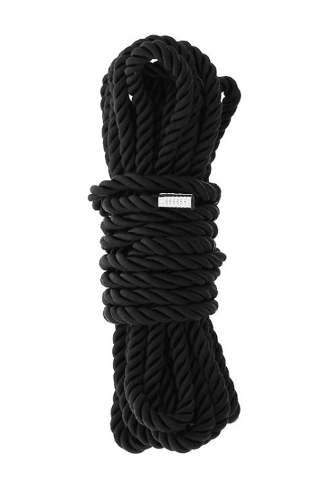 Черная веревка для шибари DELUXE BONDAGE ROPE - 5 м. - Dream Toys - купить с доставкой в Мурманске