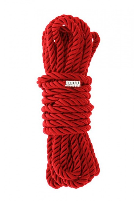 Красная веревка для шибари DELUXE BONDAGE ROPE - 5 м. - Dream Toys - купить с доставкой в Мурманске