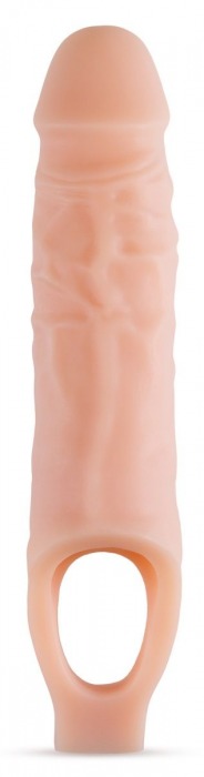 Телесный реалистичный фаллоудлинитель 9 Inch Silicone Cock Sheath Penis Extender - 22,86 см. - Blush Novelties - в Мурманске купить с доставкой