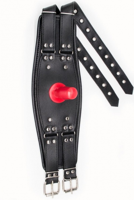 Черный пояс на бедро  Люкс  с телесной насадкой - LOVETOY (А-Полимер) - купить с доставкой в Мурманске