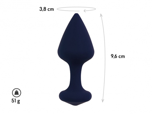 Темно-синяя анальная пробка Exo L - 9,6 см. - Le Frivole