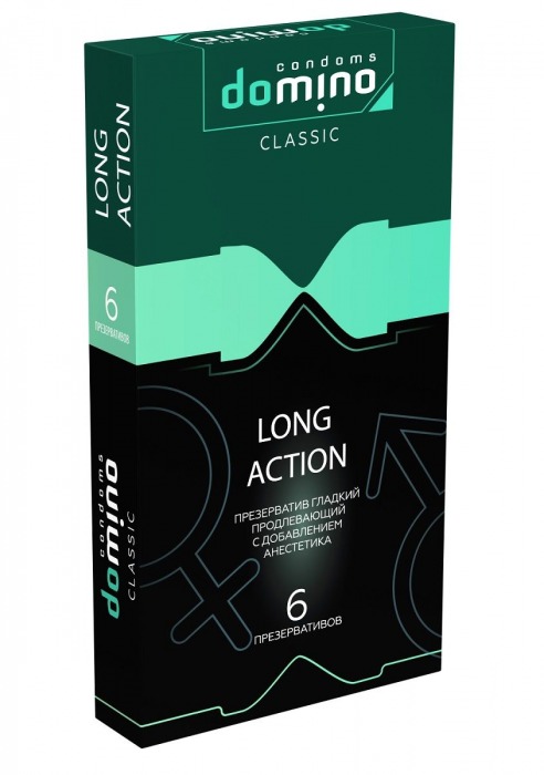 Презервативы с пролонгирующим эффектом DOMINO Classic Long action - 6 шт. - Domino - купить с доставкой в Мурманске