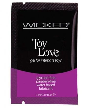 Лубрикант на водной основе для использования с игрушками WICKED Toy Love - 3 мл. - Wicked - купить с доставкой в Мурманске