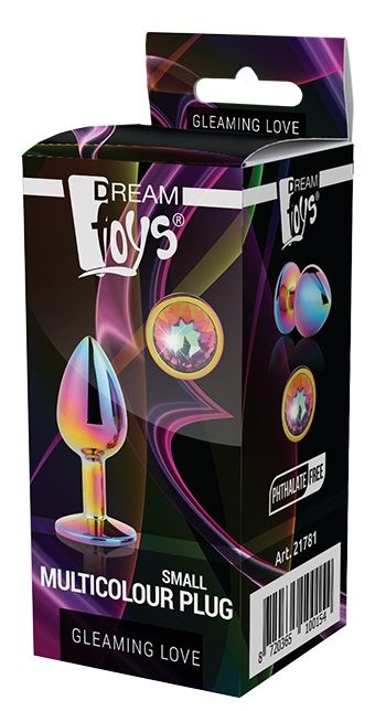 Голографическая анальная втулка с радужным кристаллом - 7,1 см. - Dream Toys - купить с доставкой в Мурманске