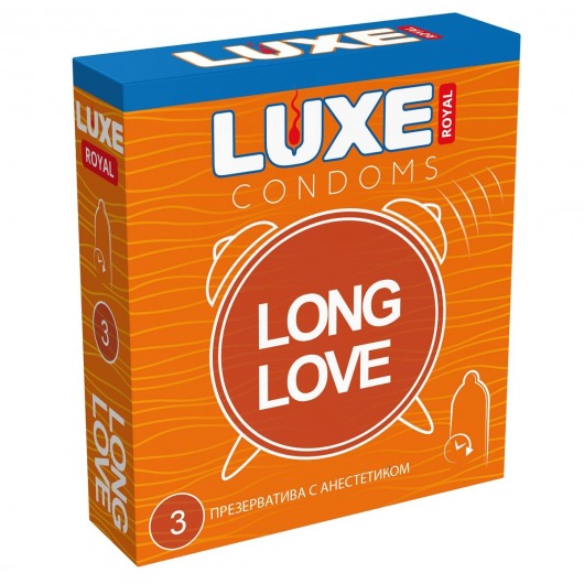 Презервативы с продлевающим эффектом LUXE Royal Long Love - 3 шт. - Luxe - купить с доставкой в Мурманске