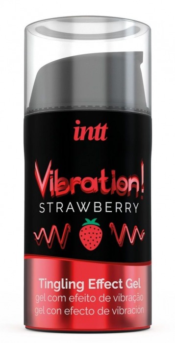 Жидкий интимный гель с эффектом вибрации Vibration! Strawberry - 15 мл. - INTT - купить с доставкой в Мурманске