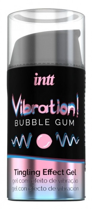 Жидкий интимный гель с эффектом вибрации Vibration! Bubble Gum - 15 мл. - INTT - купить с доставкой в Мурманске