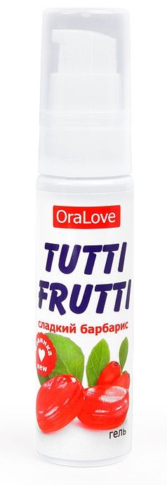 Гель-смазка Tutti-frutti со вкусом барбариса - 30 гр. - Биоритм - купить с доставкой в Мурманске