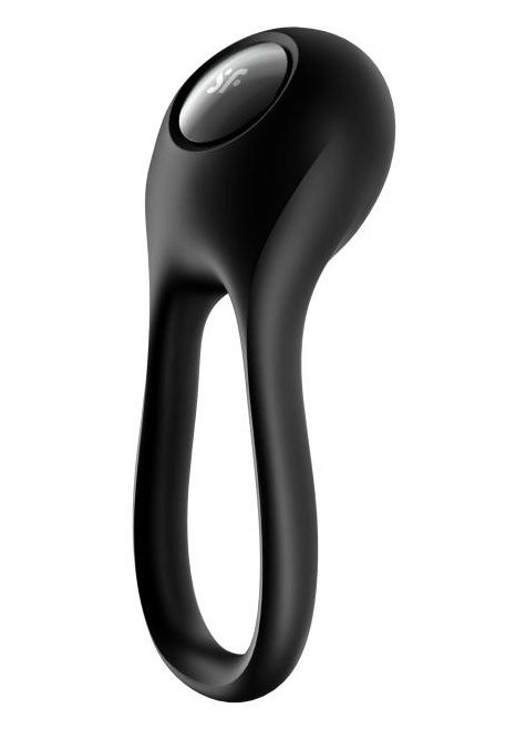 Черное эрекционное виброкольцо Majestic Duo - Satisfyer - в Мурманске купить с доставкой