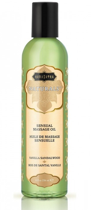 Массажное масло Naturals Vanilla Sandalwood с ароматом ванили и сандала - 236 мл. - Kama Sutra - купить с доставкой в Мурманске