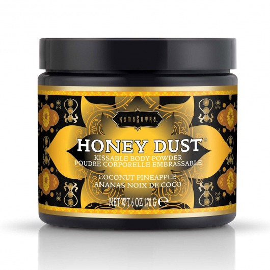Пудра для тела Honey Dust Body Powder с ароматом кокоса и ананаса - 170 гр. - Kama Sutra - купить с доставкой в Мурманске