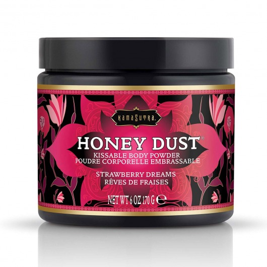 Пудра для тела Honey Dust Body Powder с ароматом клубники - 170 гр. - Kama Sutra - купить с доставкой в Мурманске