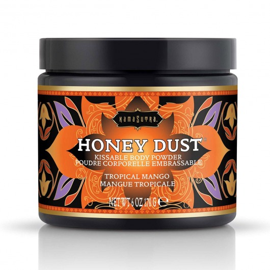 Пудра для тела Honey Dust Body Powder с ароматом манго - 170 гр. - Kama Sutra - купить с доставкой в Мурманске