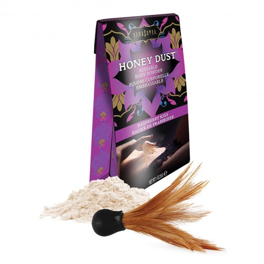 Пудра для тела Honey Dust Body Powder с ароматом малины - 28 гр. - Kama Sutra - купить с доставкой в Мурманске