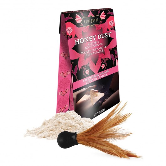 Пудра для тела Honey Dust Body Powder с ароматом клубники - 28 гр. - Kama Sutra - купить с доставкой в Мурманске