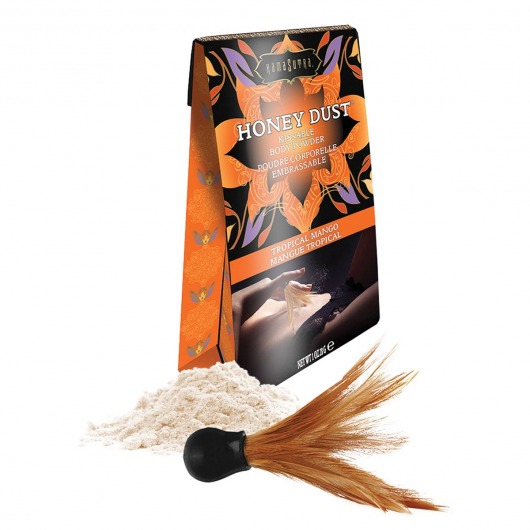 Пудра для тела Honey Dust Body Powder с ароматом манго - 28 гр. - Kama Sutra - купить с доставкой в Мурманске