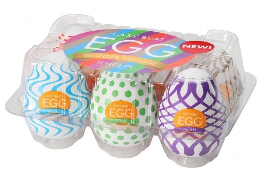 Набор из 6 мастурбаторов Tenga EGG IV с различным рельефом - Tenga - в Мурманске купить с доставкой