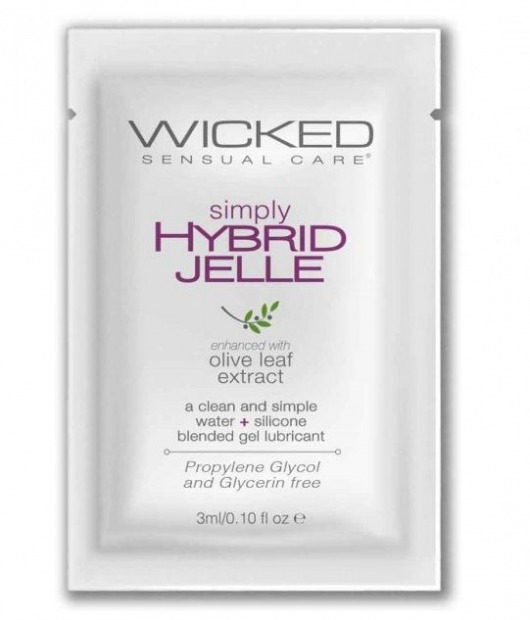 Гель-лубрикант на водно-силиконовой основе Simply Hybrid Jelle - 3 мл. - Wicked - купить с доставкой в Мурманске