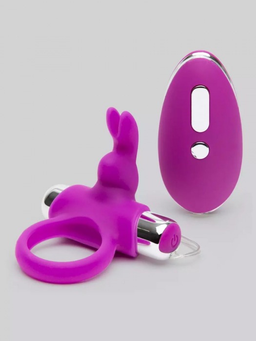 Лиловое виброкольцо с пультом ДУ Remote Control Cock Ring - Happy Rabbit - в Мурманске купить с доставкой