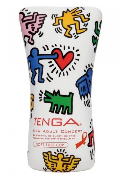 Мастурбатор-туба Keith Haring Soft Tube CUP - Tenga - в Мурманске купить с доставкой