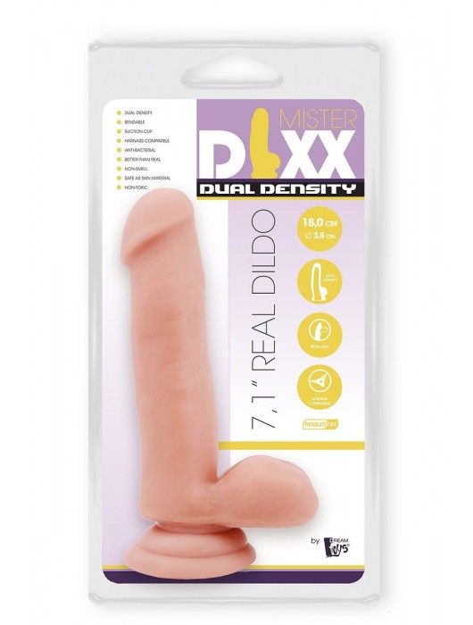 Телесный фаллоимитатор-реалистик Dual Density Dildo - 18 см. - Dream Toys
