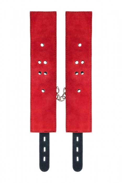 Красно-черные оковы на ноги из кожи - ToyFa - купить с доставкой в Мурманске