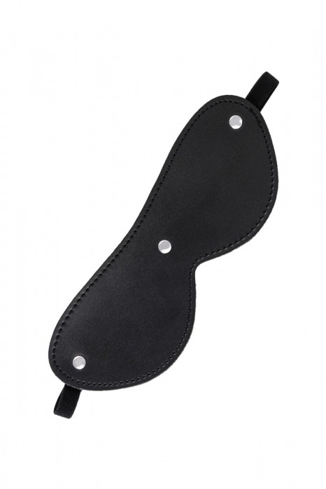 Черная кожаная маска Anonymo с мягким подкладом - ToyFa - купить с доставкой в Мурманске