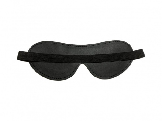 Черная лаковая маска на глаза из эко-кожи - БДСМ Арсенал - купить с доставкой в Мурманске