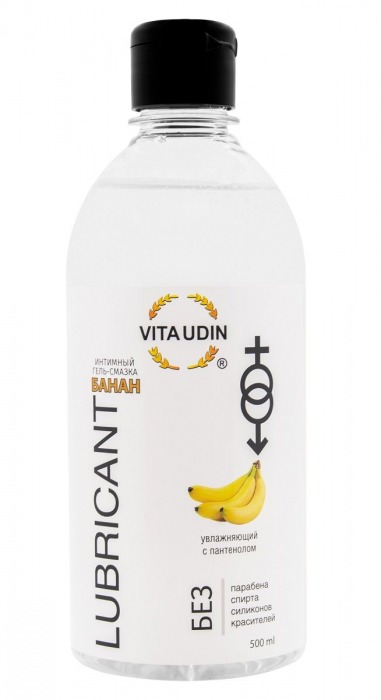 Интимный гель-смазка на водной основе VITA UDIN с ароматом банана - 500 мл. - VITA UDIN - купить с доставкой в Мурманске