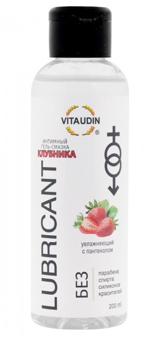Интимный гель-смазка на водной основе VITA UDIN с ароматом клубники - 200 мл. - VITA UDIN - купить с доставкой в Мурманске