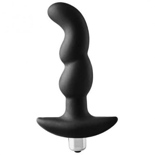 Черная вибропробка для простаты FantASStic Vibrating Prostate Plug - 14,5 см. - Dream Toys - в Мурманске купить с доставкой