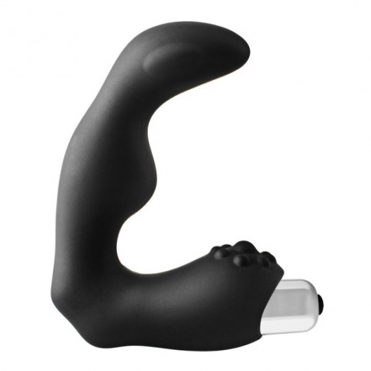 Черный вибромассажер простаты FantASStic Vibrating Prostate Massager - 11,3 см. - Dream Toys - в Мурманске купить с доставкой