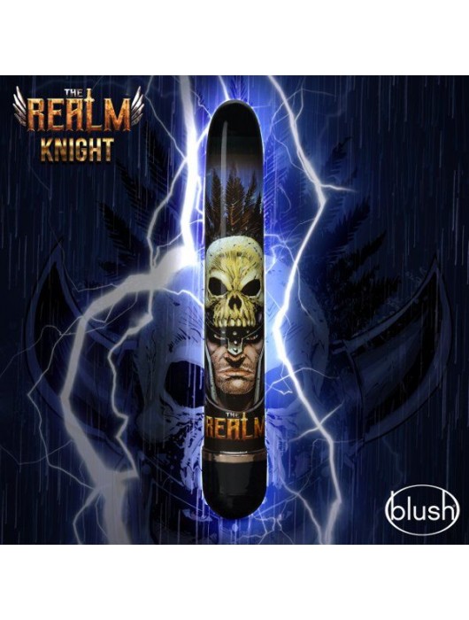 Синий классический вибратор Knight - 17,7 см. - Blush Novelties