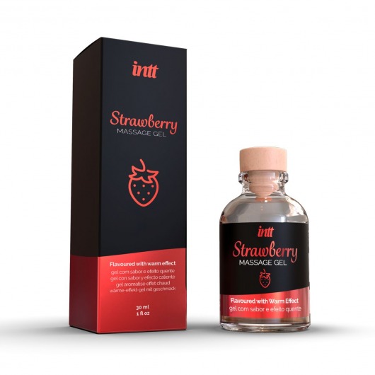 Массажный гель с ароматом клубники Strawberry - 30 мл. - INTT - купить с доставкой в Мурманске