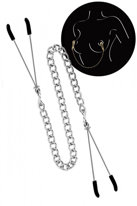 Регулируемые зажимы для сосков Sweet Caress Nipple Chain - Sweet Caress - купить с доставкой в Мурманске