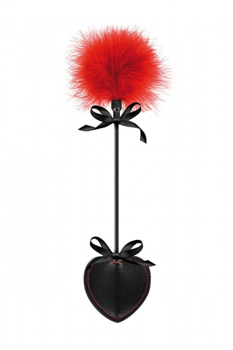 Стек с пуховкой Sweet Caress Feather Whip - 44 см. - Sweet Caress - купить с доставкой в Мурманске