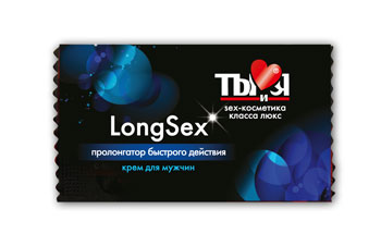 Пролонгирующий крем LongSex в одноразовой упаковке - 1,5 гр. - Биоритм - купить с доставкой в Мурманске