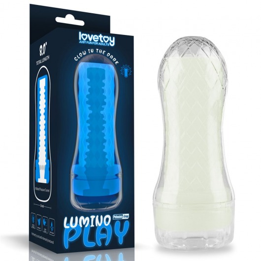 Светящийся в темноте мастурбатор Lumino Play Masturbator Ribbed - Lovetoy - в Мурманске купить с доставкой