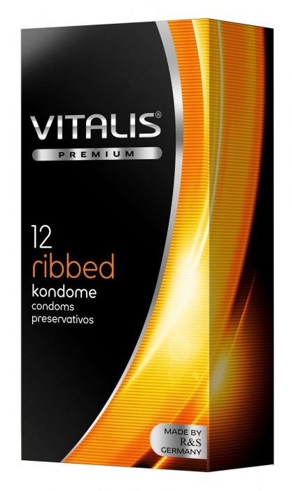 Ребристые презервативы VITALIS PREMIUM ribbed - 12 шт. - Vitalis - купить с доставкой в Мурманске