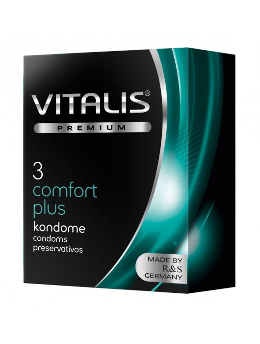 Контурные презервативы VITALIS PREMIUM comfort plus - 3 шт. - Vitalis - купить с доставкой в Мурманске